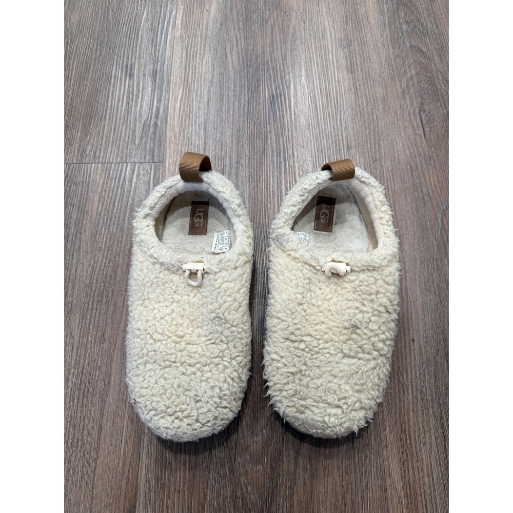 UGG Tasman LTA Curly Slippers Natural Cream Sherpa 1143792 Womens 6
